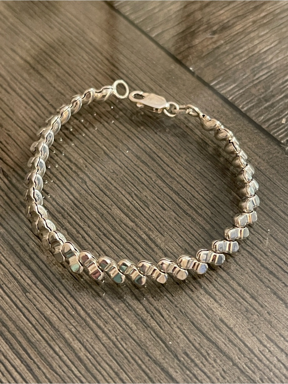 ATI Sterling Silver 925 Italy 7" Petite San Marco Bracelet 7.1 Grams - Picture 5 of 17